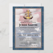 Amerikaanse vlag | Nautical Gold Anker Military Re Kaart (Voorkant)