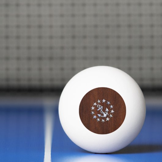 Amerikaanse vlag nautisch jacht nat mahogany pingpongbal (Net)