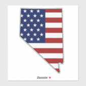 Amerikaanse vlag Nevada Sticker (Vel)