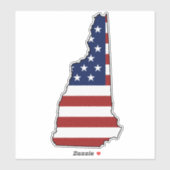 Amerikaanse vlag New Hampshire Sticker (Vel)
