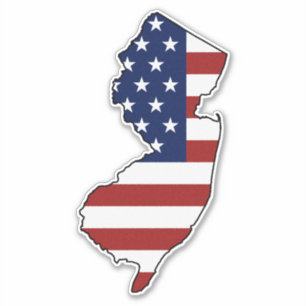 Amerikaanse vlag New Jersey Sticker
