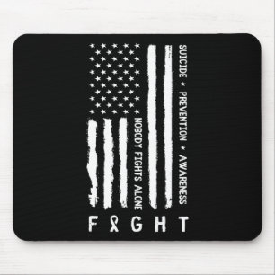 Amerikaanse vlag Niemand vecht alleen Zelfmoord Pr Muismat
