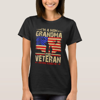 Amerikaanse vlag niets geeft om oma's en V T-shirt