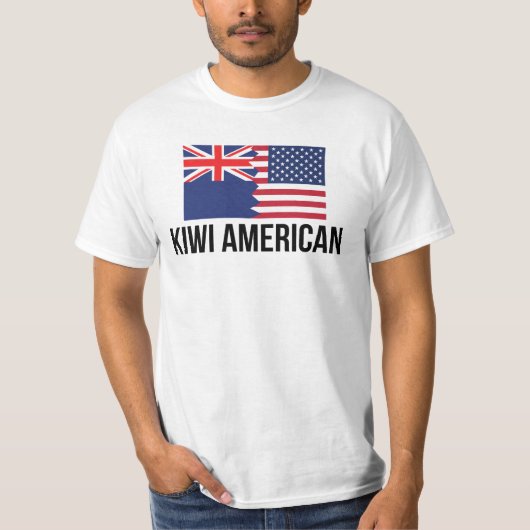Amerikaanse vlag Nieuw-Zeeland T-shirt (Voorkant)