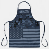 Amerikaanse vlag Night Camo Custom Schort (Voorkant)