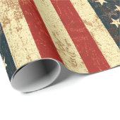 Amerikaanse vlag  noodlijdend cadeaupapier (Rol Hoek)