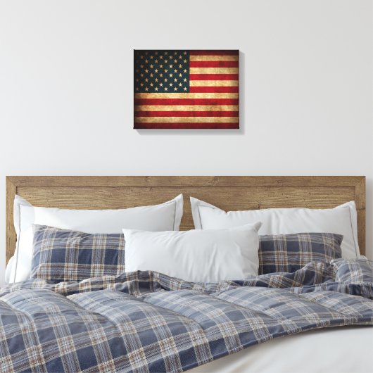 Amerikaanse vlag noodlijdend canvas (Insitu (Slaapkamer))