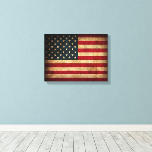 Amerikaanse vlag noodlijdend canvas (Insitu (Houten vloer))