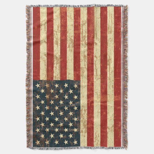 Amerikaanse vlag  noodlijdend deken (Voorkant Verticaal)