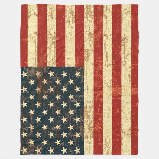 Amerikaanse vlag  noodlijdend fleece deken (Voorkant)