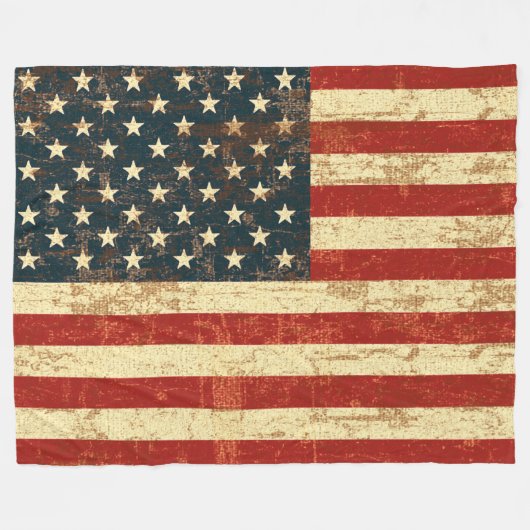 Amerikaanse vlag  noodlijdend fleece deken (Voorkant (Horizontaal))