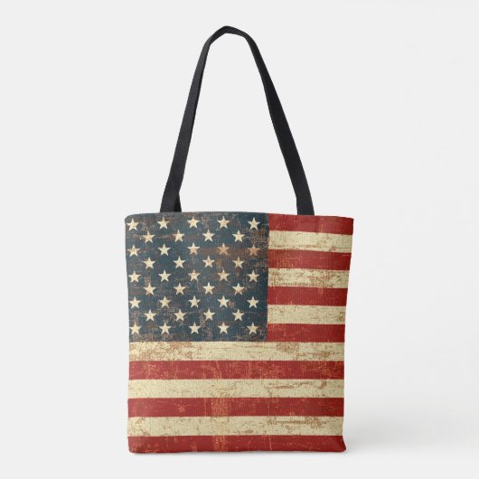 Amerikaanse vlag  noodlijdend tote bag (Achterkant)