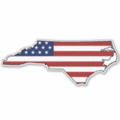 Amerikaanse vlag North Carolina Sticker (Voorkant)