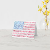 Amerikaanse Vlag Notecards Kaart (Gele Bloem)