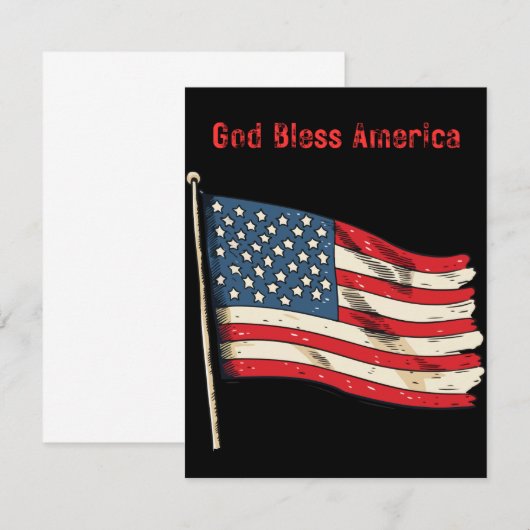 Amerikaanse vlag notitiekaarten aanpasbaar notitiekaartje (Voorkant / Achterkant)