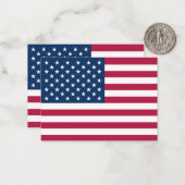 Amerikaanse vlag notitiekaartje (Voorkant / Achterkant in situ)