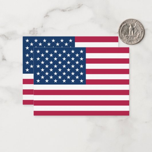 Amerikaanse vlag notitiekaartje (Voorkant / Achterkant in situ)