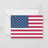 Amerikaanse vlag notitiekaartje (Achterkant)