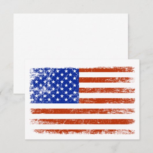 Amerikaanse vlag notitiekaartje (Voorkant / Achterkant)