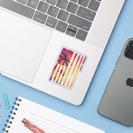 Amerikaanse vlag Oahu Hawaii Sticker