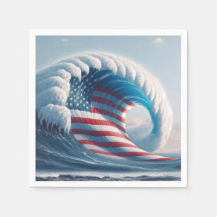 Amerikaanse vlag Ocean Wave Servet
