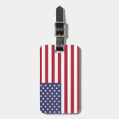 Amerikaanse vlag of aangepaste foto op maat bagagelabel (Voorkant verticaal)
