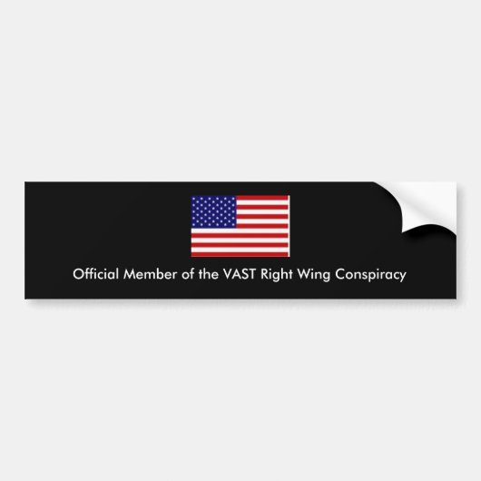 Amerikaanse vlag, officieel lid van de VAST Righ.. Bumpersticker (Voorkant)