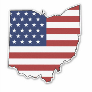 Amerikaanse vlag Ohio Sticker