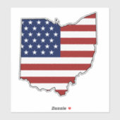 Amerikaanse vlag Ohio Sticker (Vel)