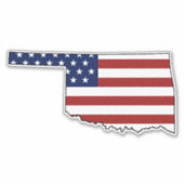 Amerikaanse vlag Oklahoma Sticker (Voorkant)