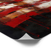 Amerikaanse vlag olieverfschilderij print (Hoek)