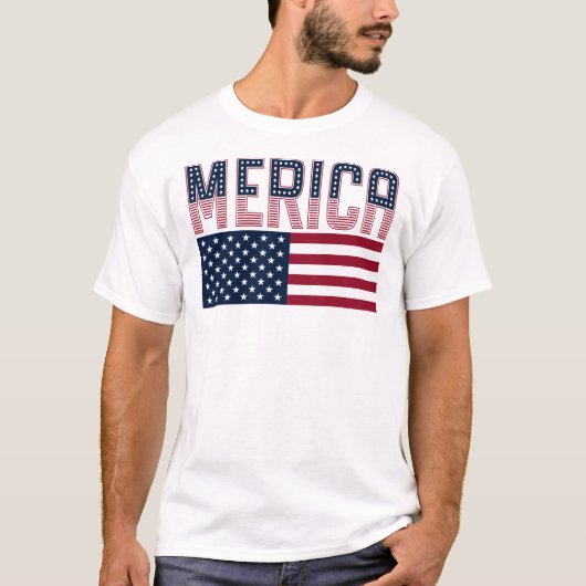 Amerikaanse vlag Onafhankelijkheidsdag 4 juli T-shirt (Voorkant)