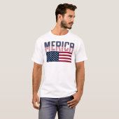 Amerikaanse vlag Onafhankelijkheidsdag 4 juli T-shirt (Voorkant volledig)