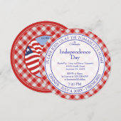 Amerikaanse Vlag Onafhankelijkheidsdag Rood, Wit,  Kaart (Voorkant / Achterkant)