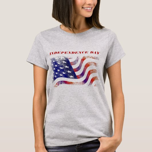 Amerikaanse Vlag Onafhankelijkheidsdag Vrouwen T-shirt (Voorkant)
