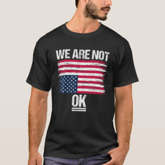 Amerikaanse vlag ondersteboven in nood. We zijn ni T-shirt
