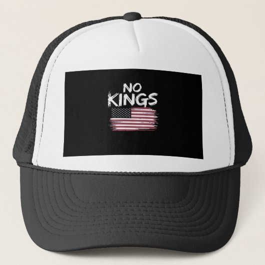 Amerikaanse Vlag Ondersteboven Noodtoestand Geen K Trucker Pet (Voorkant)