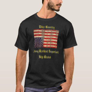  Amerikaanse vlag ondersteboven T-shirt