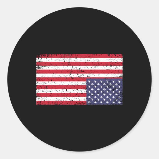 Amerikaanse vlag ondersteboven Verenigde Staten Ronde Sticker (Voorkant)