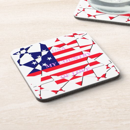 Amerikaanse vlag onderzetter (Linkerzijde)