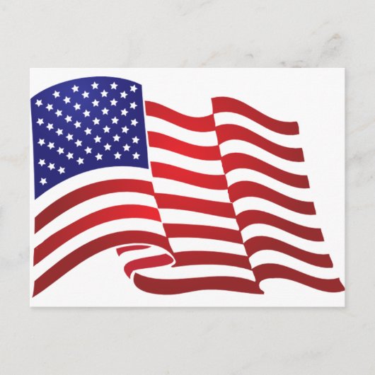 AMERIKAANSE VLAG ONDULATING - DE GROTE BANNER VAN BRIEFKAART (Voorkant)