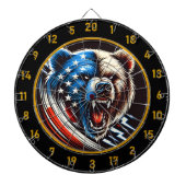 Amerikaanse vlag ontmoet woedende woede dartbord (Voorkant)