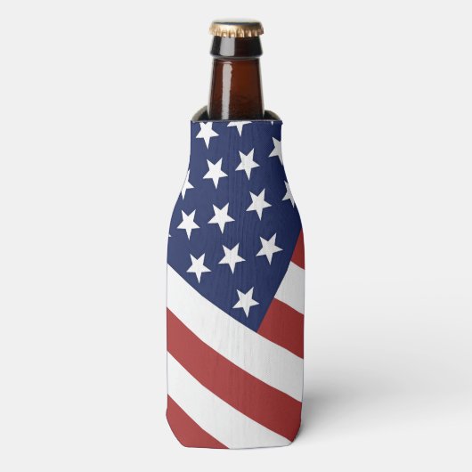 Amerikaanse vlag ontwerp. flesjeskoeler (Fles Voorkant)