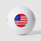 Amerikaanse Vlag Ontwerp Golfballen (Voorkant)
