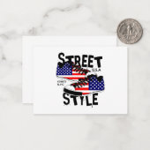 Amerikaanse vlag-ontwerp-grafische-vector (4) notitiekaartje (Voorkant / Achterkant in situ)