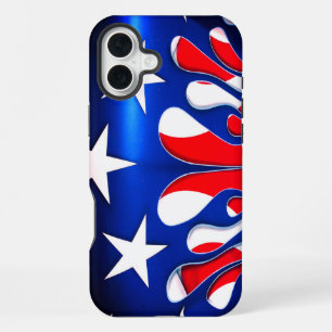 Amerikaanse vlag ontwerp telefoonhoes iPhone 16 plus hoesje
