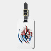 Amerikaanse vlag oog, Patriottische Sublimatie Cli Bagagelabel (Voorkant verticaal)