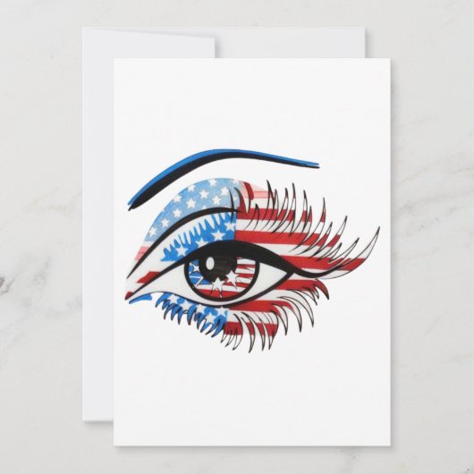 Amerikaanse vlag oog, Patriottische Sublimatie Cli Bedankkaart (Voorkant)