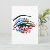 Amerikaanse vlag oog, Patriottische Sublimatie Cli Bedankkaart (Staand voorkant)