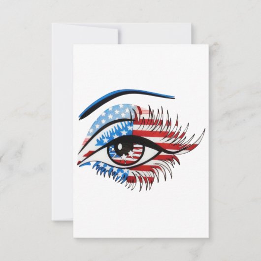 Amerikaanse vlag oog, Patriottische Sublimatie Cli Bedankkaart (Voorkant)